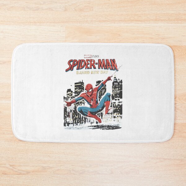 Item preview, Retro Spider Swinging Through the City on a Brand New Day Vintage Style designed and sold by ahmedsamir77.