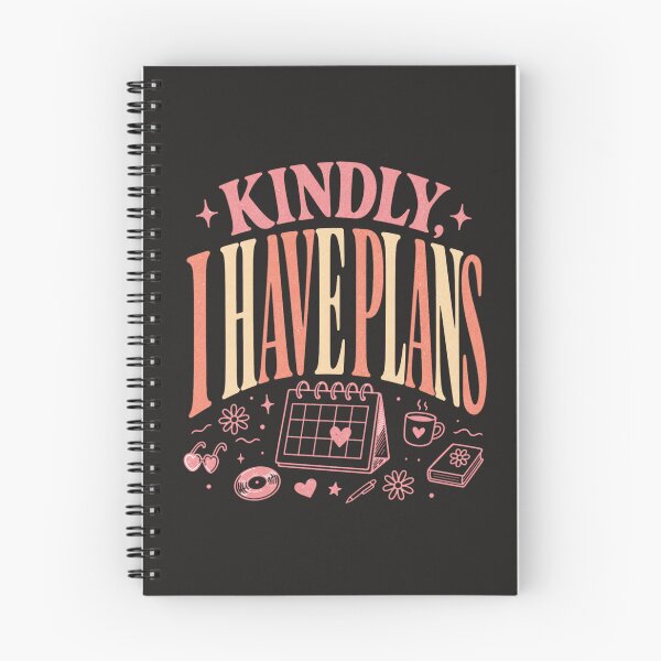 Item preview, Kindly I Have Plans – Funny Retro Homebody Quote designed and sold by ice-apparel.