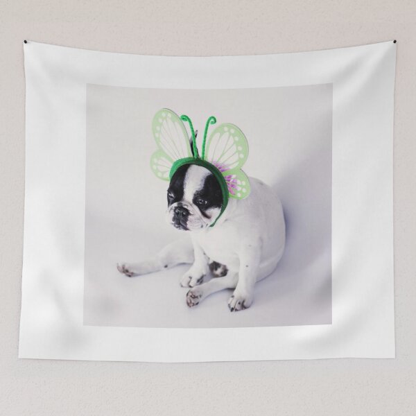 Item preview, Funny French Bulldog with Butterfly Costume designed and sold by DigiArtAnimal.
