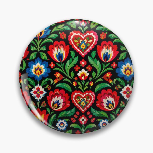Item preview, Polish Folk Floral Pattern – Colorful Traditional Decorative Design designed and sold by BrainCurves.