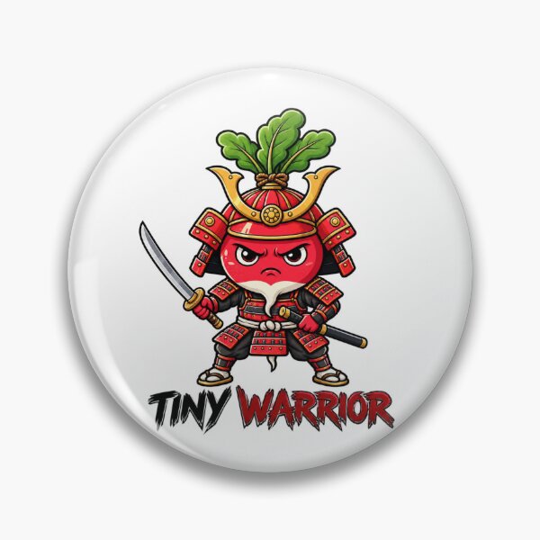 Item preview, Funny Warrior Radish – Kawaii Samurai Vegetable Warrior | Japanese Radish Samurai Cartoon designed and sold by MrDev.
