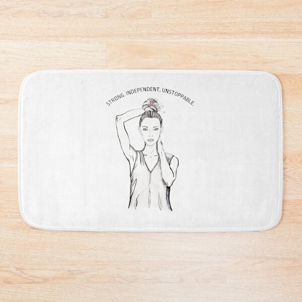 Item preview, Strong Independent Unstoppable – Line Art Woman with Saying designed and sold by alilu-art .