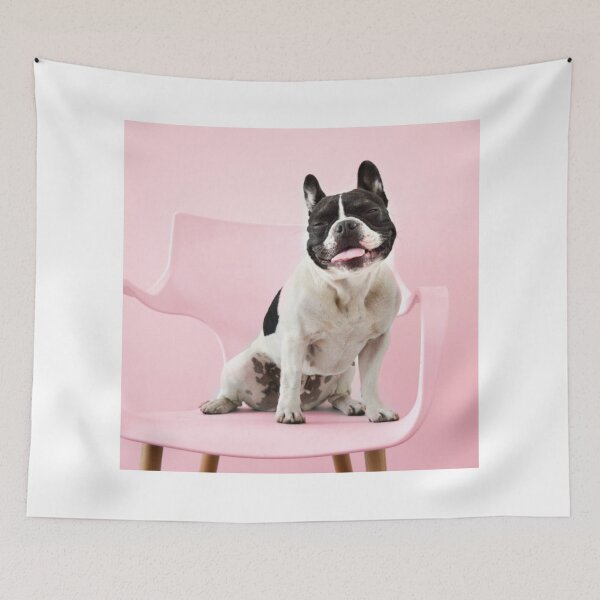 Item preview, Smiling French Bulldog Sitting on Chair designed and sold by DigiArtAnimal.