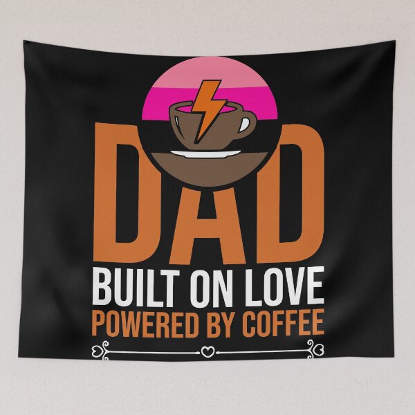 Item preview, Dad Built On Love Powered By Coffee designed and sold by VibeForgeCo24.