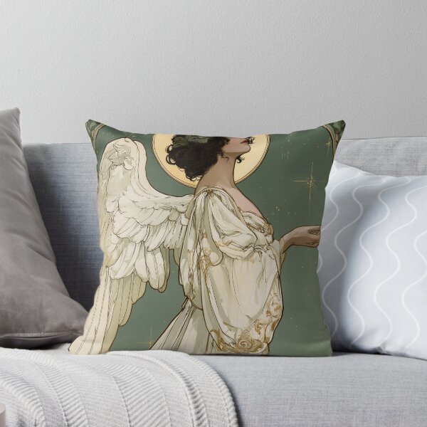 Item preview, Art nouveau Christmas angel card designed and sold by MendaciousMina.