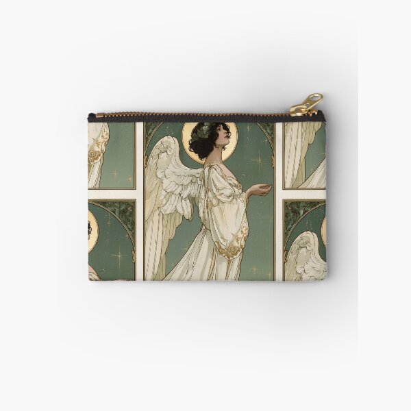Item preview, Art nouveau Christmas angel card designed and sold by MendaciousMina.
