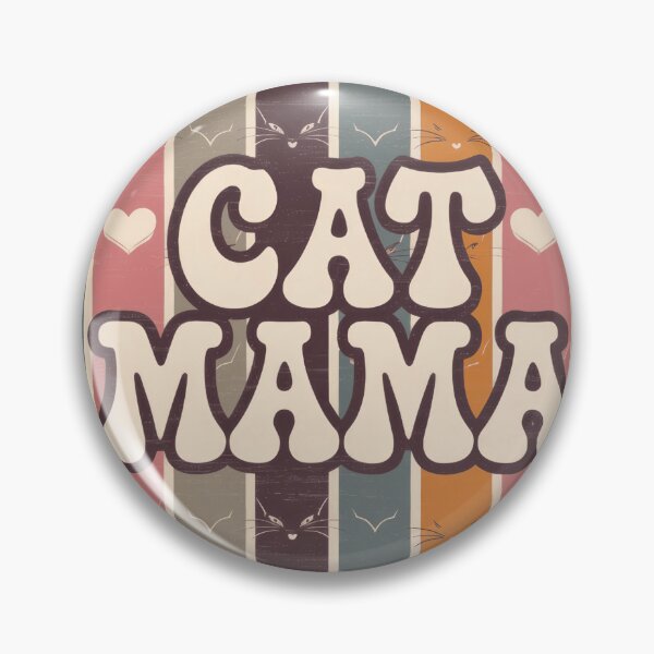 Item preview, Cat Mama Retro Badge | Vintage Circle Cat Lover Design designed and sold by Marie Gems.