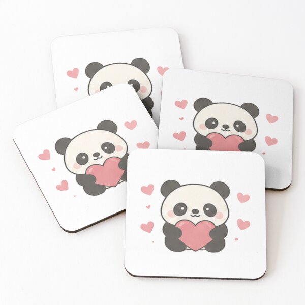 Item preview, Cute Baby Panda Holding Heart Aesthetic designed and sold by Rehnair.