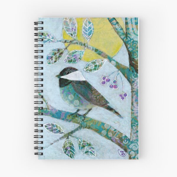 Item preview, Chickadee bird; mixed media; sweet art designed and sold by CindyGrosch.