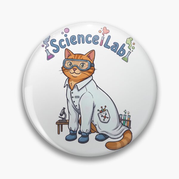 Item preview, Cute Science Cat in Lab Coat and Goggles designed and sold by Retro Whiskers.
