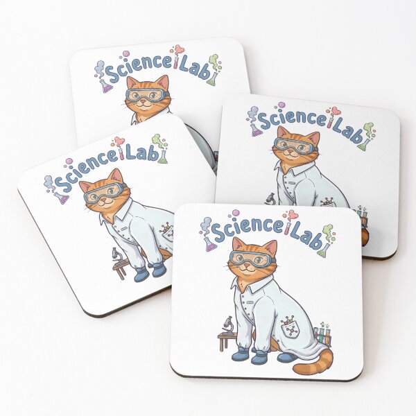Item preview, Cute Science Cat in Lab Coat and Goggles designed and sold by Retro Whiskers.