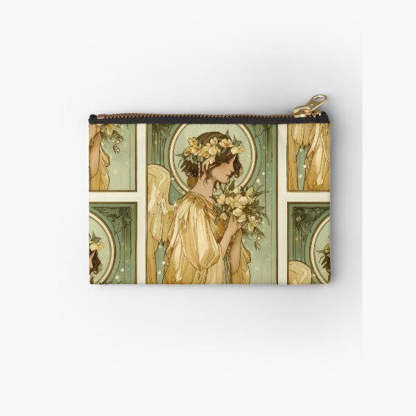 Item preview, Art nouveau Christmas angel card designed and sold by MendaciousMina.