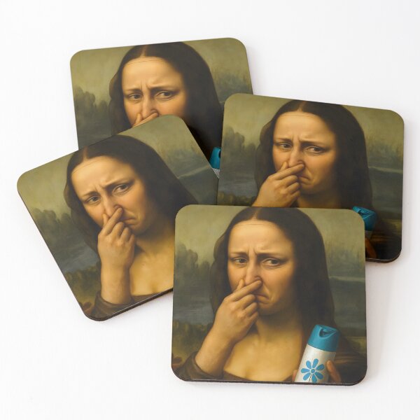 Item preview, Retrato divertido de la Mona Lisa en el baño. designed and sold by ARTAFACT.