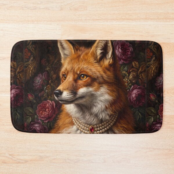 Item preview, Regal Fox Portrait with Ruby Drop Necklace designed and sold by Real Beast Art.