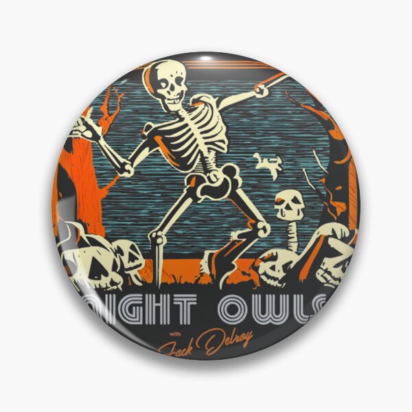 Item preview, Night Owls with Jack Delroy Halloween Station Break Vintage Radio Broadcast Design designed and sold by Dayzky.