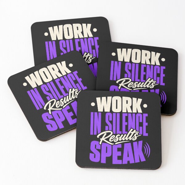 Item preview, Work in Silence Results Speak Motivational Quote designed and sold by the-dovlat.