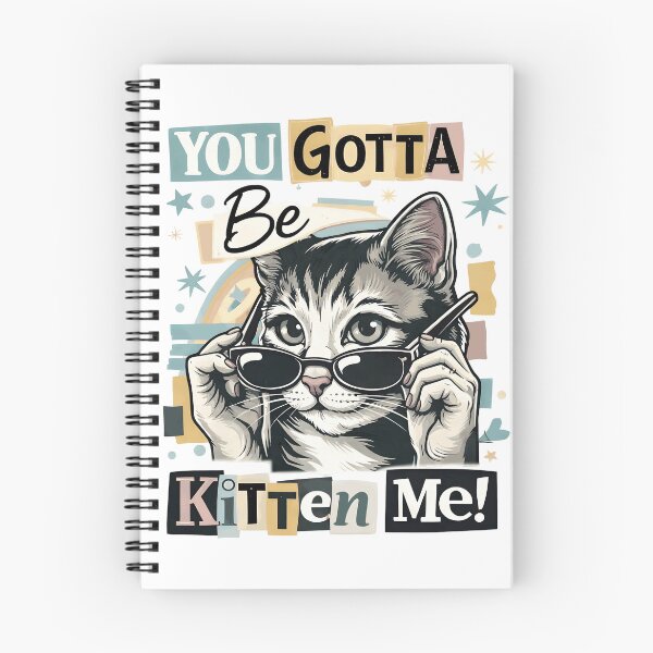Item preview, You Gotta Be Kitten Me Funny Cat Pun | Retro Collage Cat Design designed and sold by Marie Gems.