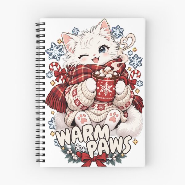 Item preview, Warm Paws Hot Cocoa Christmas Cat designed and sold by WelLarsDigitals.