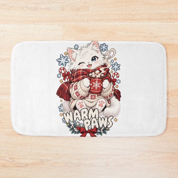 Item preview, Warm Paws Hot Cocoa Christmas Cat designed and sold by WelLarsDigitals.