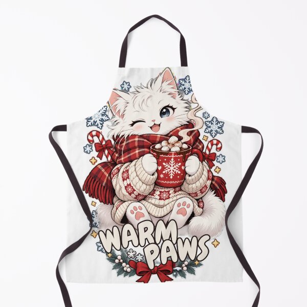 Item preview, Warm Paws Hot Cocoa Christmas Cat designed and sold by WelLarsDigitals.