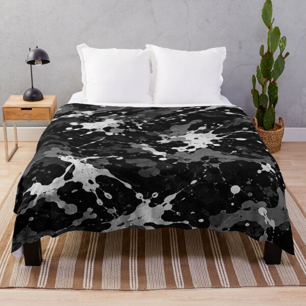 Item preview, Monochrome Splatter Action Abstract Art designed and sold by THE SPLATTERED HAUS BY SAGE BANKS.