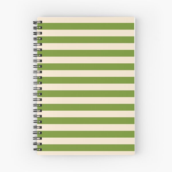 Item preview, Horizontal stripes in green and cream designed and sold by RishabhArts1.