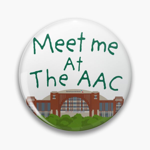 Item preview, Meet Me At The AAC Dallas Stars inspired button-pin-sticker designed and sold by Victoriagreenjewelry.