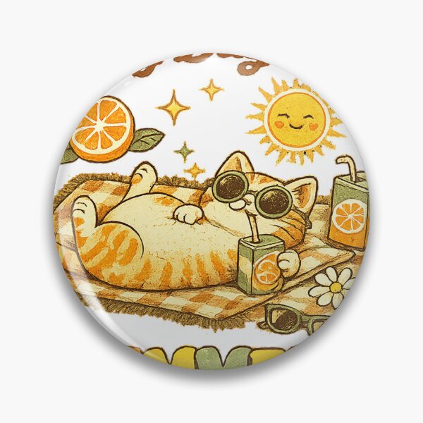 Item preview, Lazy Days of Summer Cat | Cute Illustrated Sunbathing Cat Design designed and sold by Marie Gems.