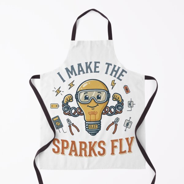 Item preview, I Make the Sparks Fly Funny Electrician Light Bulb Vintage Design designed and sold by KreatoLab.