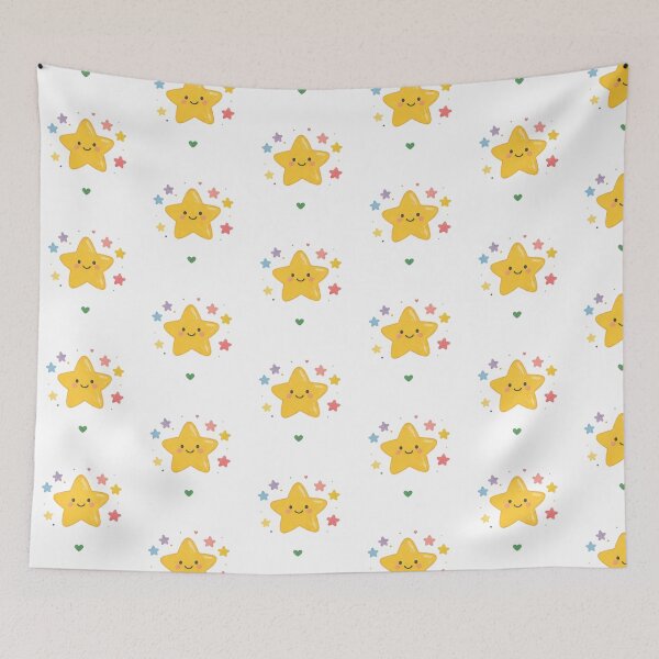 Item preview, Cute Smiling Yellow Star Pastel Rainbow Sparkles Aesthetic designed and sold by Rehnair.