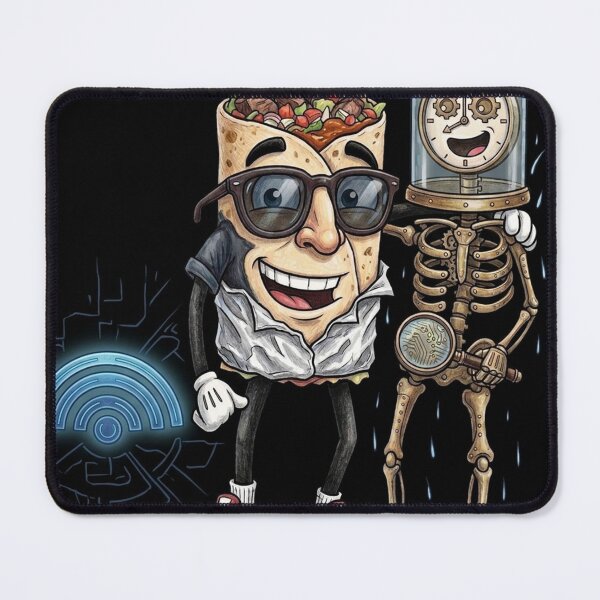 Item preview, Burrito & Clockwork Skeleton designed and sold by StrangeSquadCo.