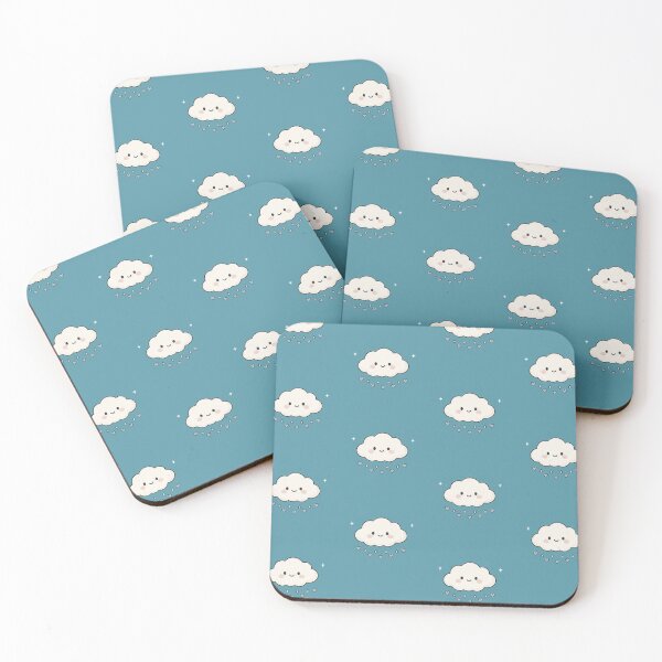 Item preview, Cute Smiling Rain Cloud Raining Hearts Aesthetic designed and sold by Rehnair.