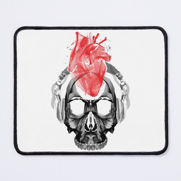 Item preview, Abstract Music Skull And Heart designed and sold by Contessai Babbaby.