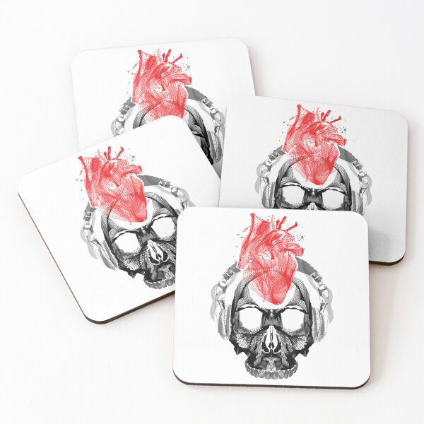 Item preview, Abstract Music Skull And Heart designed and sold by Contessai Babbaby.