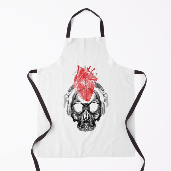Item preview, Abstract Music Skull And Heart designed and sold by Contessai Babbaby.