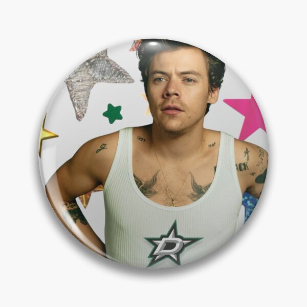 Item preview, Harry Styles Dallas Stars inspired button-pin-sticker designed and sold by Victoriagreenjewelry.