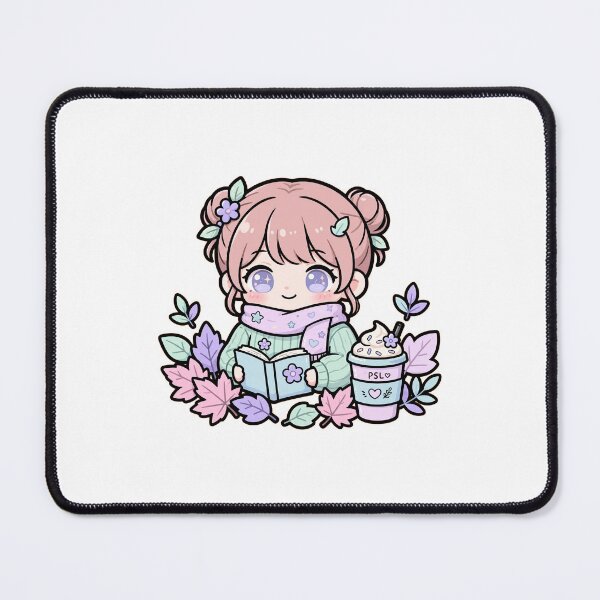 Item preview, Autumn Leaves and Pumpkin Spice Latte - Cute Girl Reading in Fall - Cozy Autumn Book Lover Sticker designed and sold by Cozy Book Club.