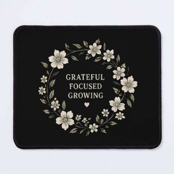 Item preview, Grateful Focused Growing Vintage Floral Wreath Aesthetic designed and sold by Rehnair.