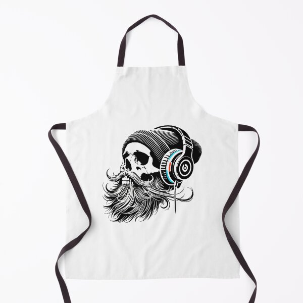 Item preview, Beanie Skull With Beard And Headphones designed and sold by Contessai Babbaby.