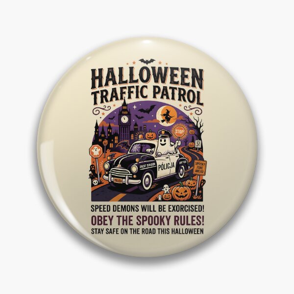 Item preview, Obey the spooky rules!  - Halloween Traffic Patrol - Halloween for policemen designed and sold by ParadoxParadox.