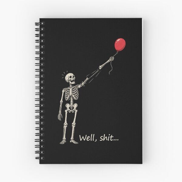 Item preview, Skeleton Lost Balloon Well Shit funny halloween designed and sold by Kladhadredo.