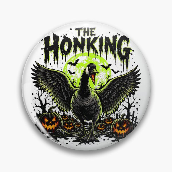 Item preview, Spooky Goose Honking Evil Pumpkin Halloween Meme designed and sold by chattsuede.