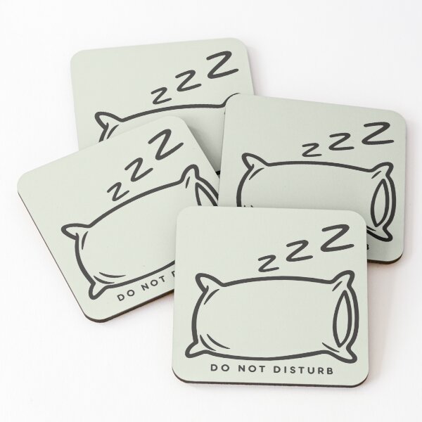 Item preview, Do Not Disturb Sleeping Pillow Line Art with Zzz designed and sold by MetaModel Editions.