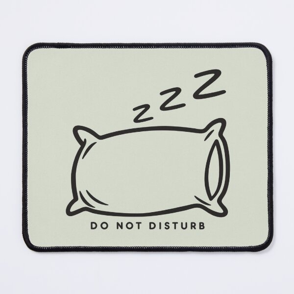 Item preview, Do Not Disturb Sleeping Pillow Line Art with Zzz designed and sold by MetaModel Editions.