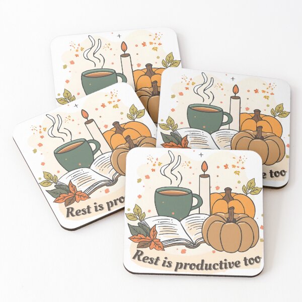 Item preview, Autumn Self Care – Rest Is Productive too | Fall Wellness & Mindfulness Motivation for Burnout Recovery and Relaxation designed and sold by VibranPalette.