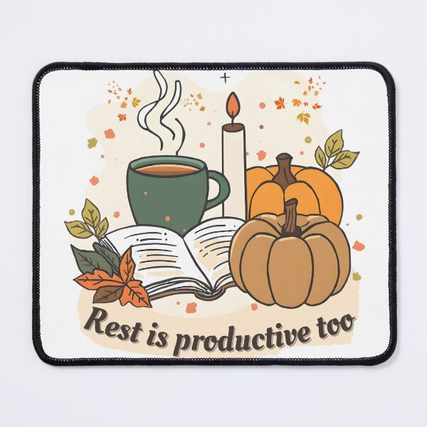 Item preview, Autumn Self Care – Rest Is Productive too | Fall Wellness & Mindfulness Motivation for Burnout Recovery and Relaxation designed and sold by VibranPalette.