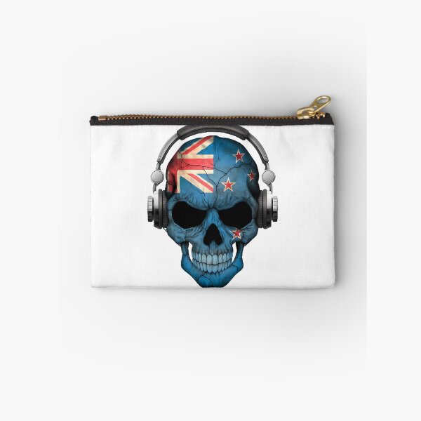 Item preview, Dark Skull Deejay With New Zealand Flag designed and sold by Contessai Babbaby.