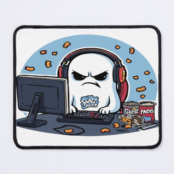 Item preview, Angry Gamer Ghost Gaming PC Headphones Funny Gamer Snack Lover designed and sold by mrworld000.