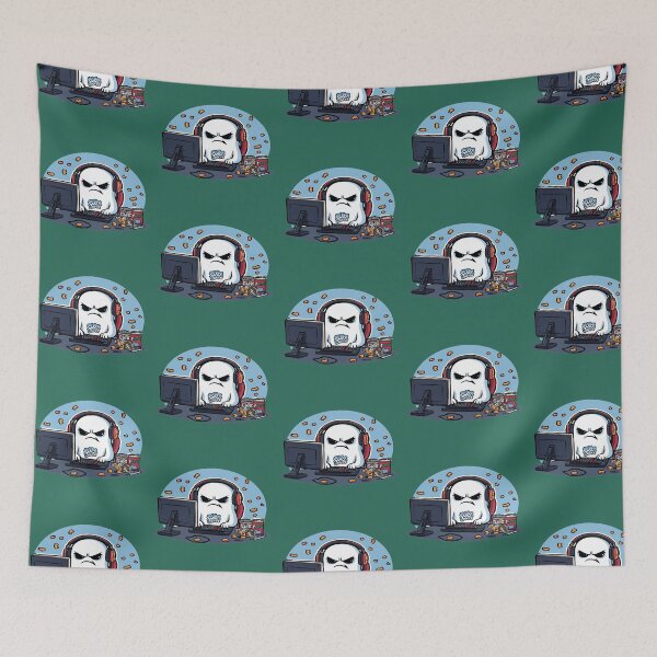Item preview, Angry Gamer Ghost Gaming PC Headphones Funny Gamer Snack Lover designed and sold by mrworld000.