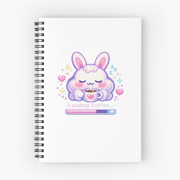 Item preview, Loading Coffee – Cute Pastel Bunny Kawaii Coffee Art designed and sold by Sommium .
